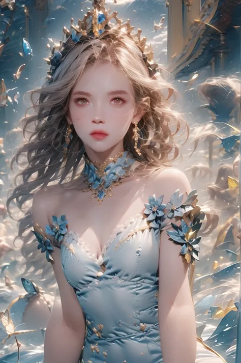 "(masterpiece: 1.3), 8K UHD resolution ,  Moon goddess of extraordinary beauty,  smooth, Fascinating Movement (yellow eyes, very detailed,  bioluminescence ):1.7 , blue  bioluminescence  body: 1.7. (flying, Floating body): 1.5. (Clouds floating around , Ni...