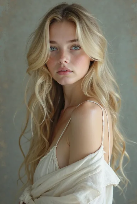 Girl  blonde blue eyes nude