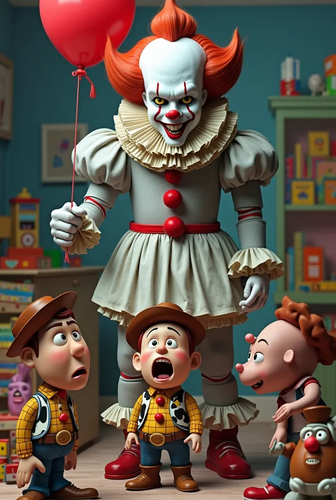 Pennywise  meets toy story cartoon 