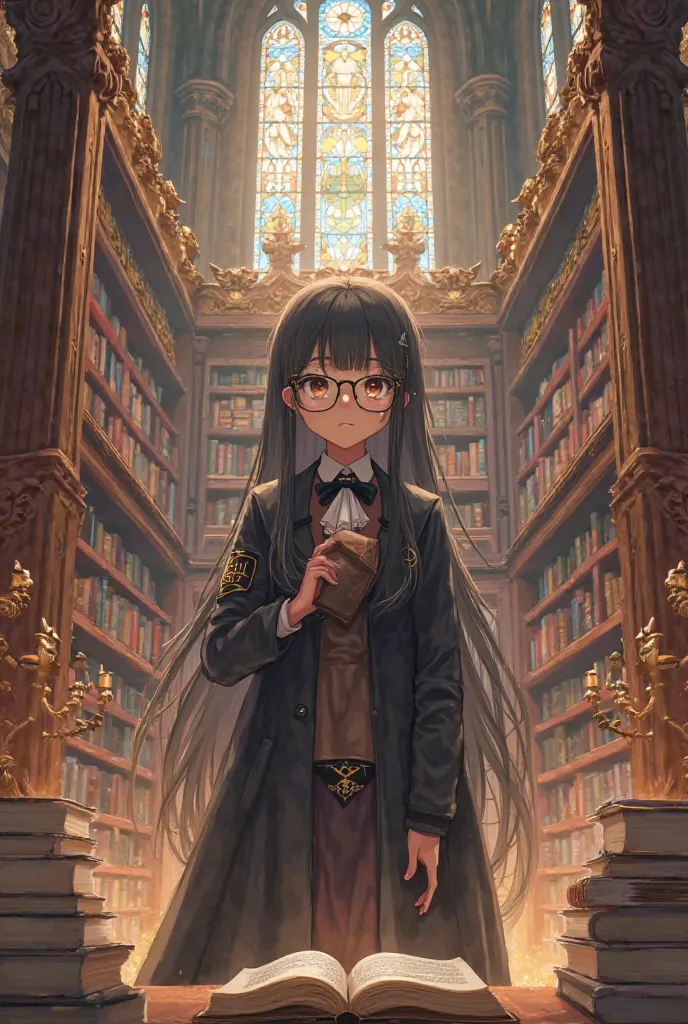 Anime Girl Bible Librarian Library