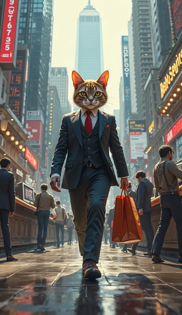 cat Man's stock market go shopping to