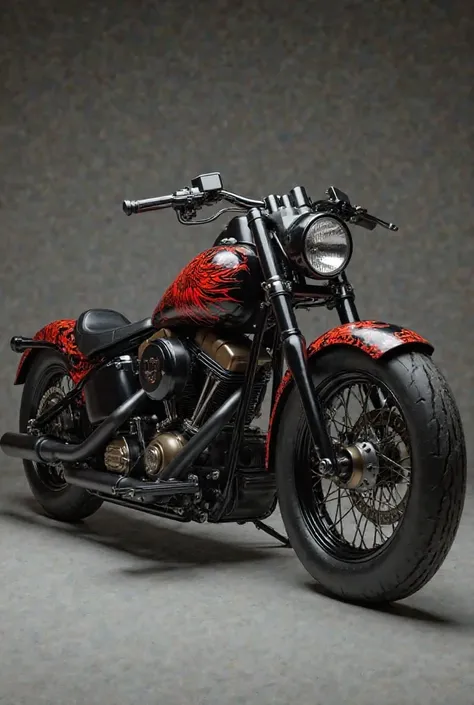 Harley Davidson 1900 cylinders black with red Phoenix detail on the tank 



Harley Davidson black 1900 cylinder with red Phoenix detail on the tank and silver rim 
