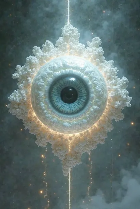 God's eye. It should not be a living creature. It should not look like Ai made it. It should look like it was made by human hands. The base color should be white. EYE OF GOD