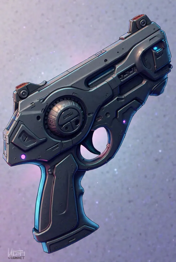 Dark-colored microsubmachine gun, fortnite style 