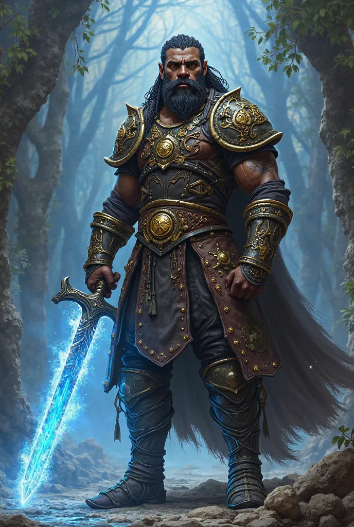 Here's a character for you to use in the RPG:

Name: Malik "Arcane Fist"

Race: Half an orc

Classe: Warrior of the Arcane Fist

Appearance:

Malik has dark skin like polished onyx, shiny golden eyes and braided hair adorned with small mystical talismans. ...