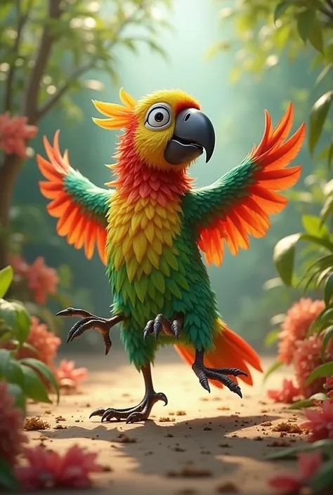 A parrot dances a dance get griddy 