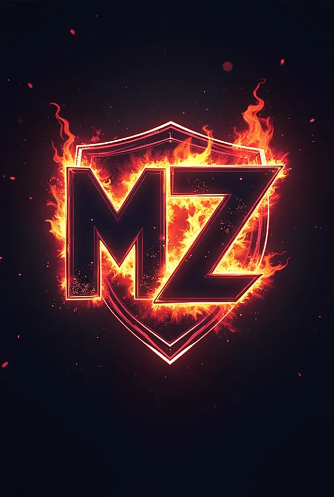 Create a Free Fire logo with the name of the MZ clan~GAME