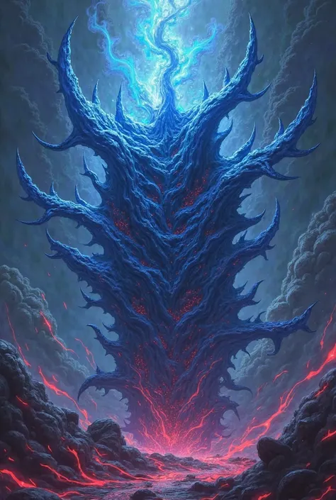 Generate a skill like structure of viscous slime Blue covered in reddish cosmic energy and reminiscent of Azathoth level of horror ｢Azatos, God of the Void, Azatōsu, lit. "God of the Void"｣. Sub-Skills :Soul Gluttony ｢Soul violent eating boushuku, kon bōsh...