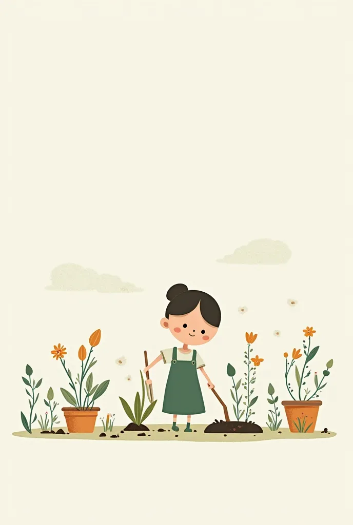 Flat character gardening