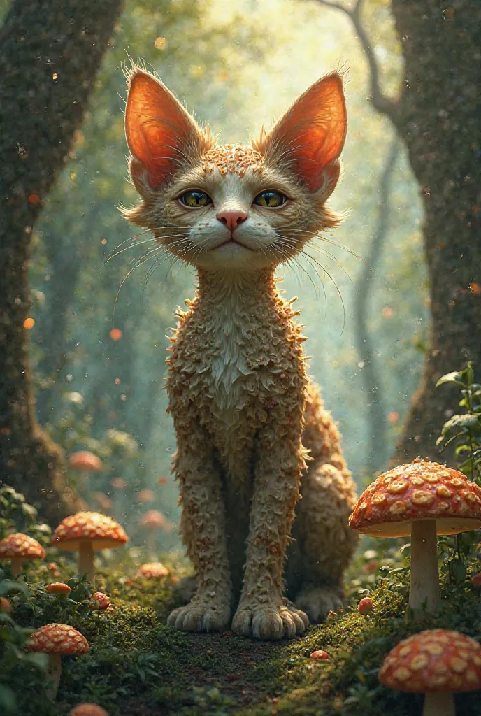 Mushroom man crossed with cat