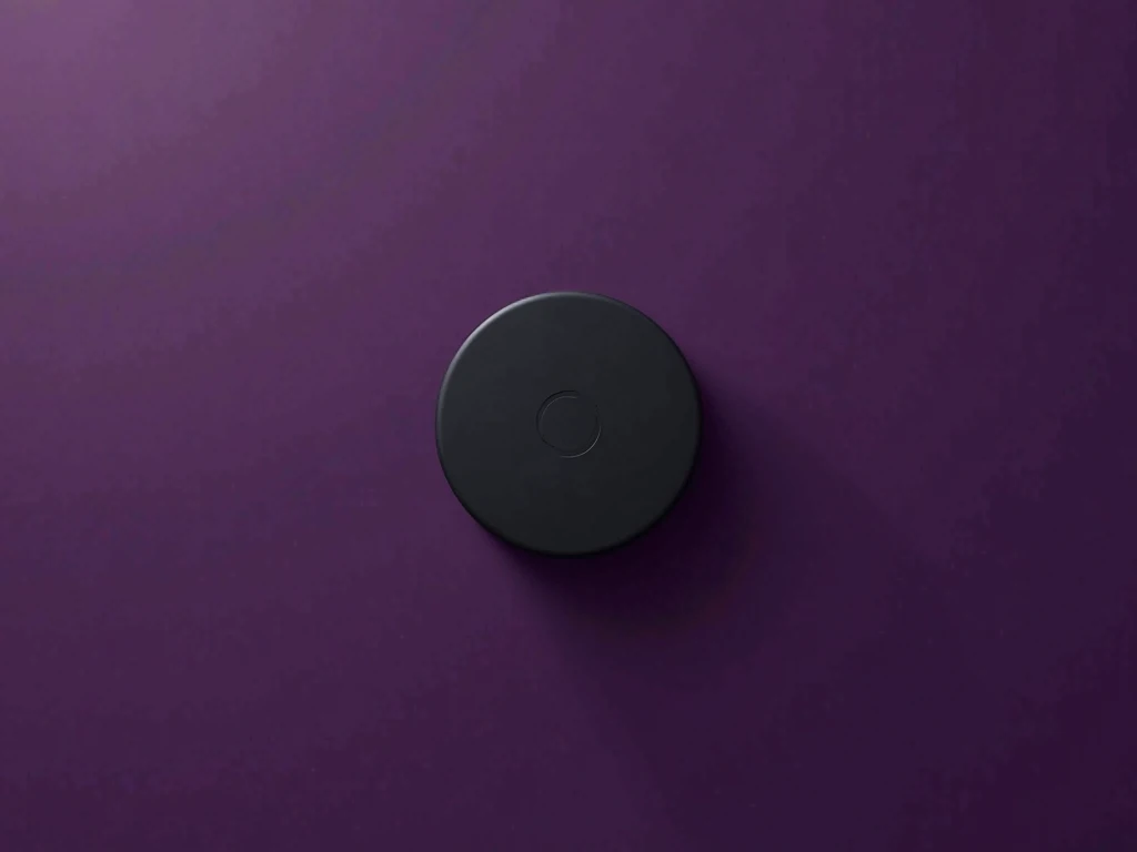 generate a desktop wallpaper, something about minimalism and purple tones and black