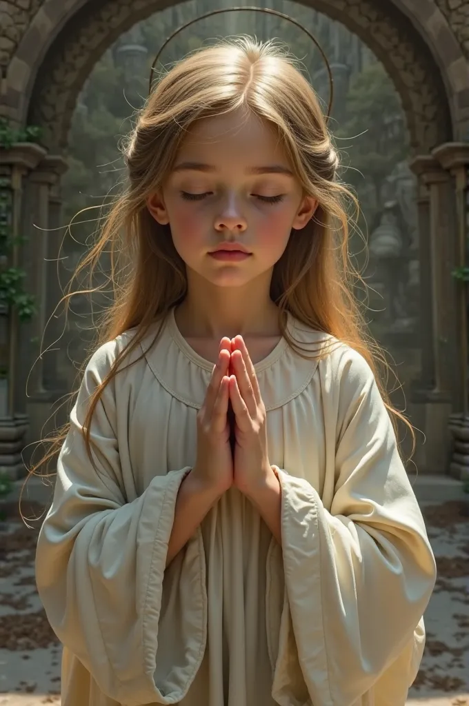 A prayer girl