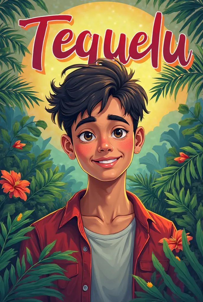 Design me a logo where you can see the name of the logo that is "TequeLu" And what is your design have a pretty Venezuelan boy