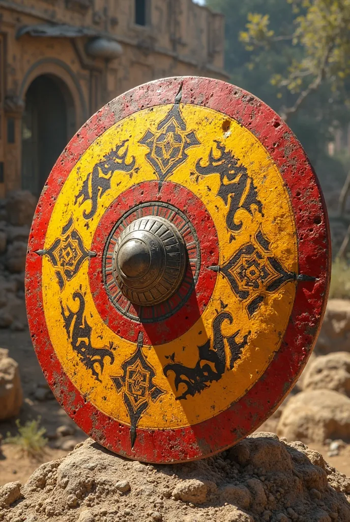 Make it more like the Levant's shield but using the colors yellow and red