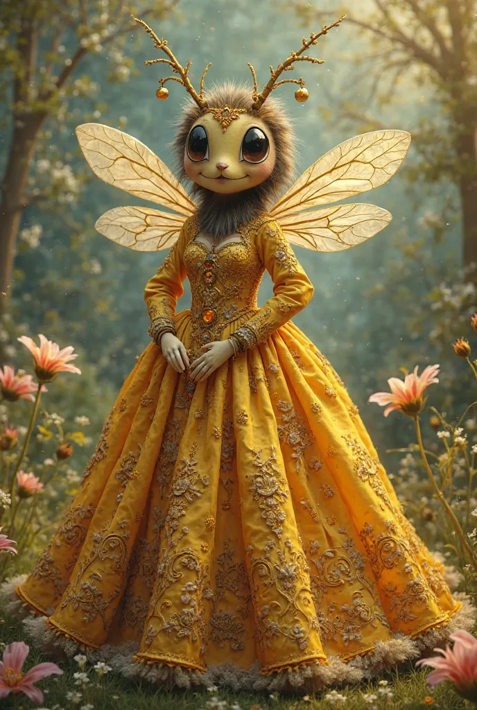 Full dress bee character 