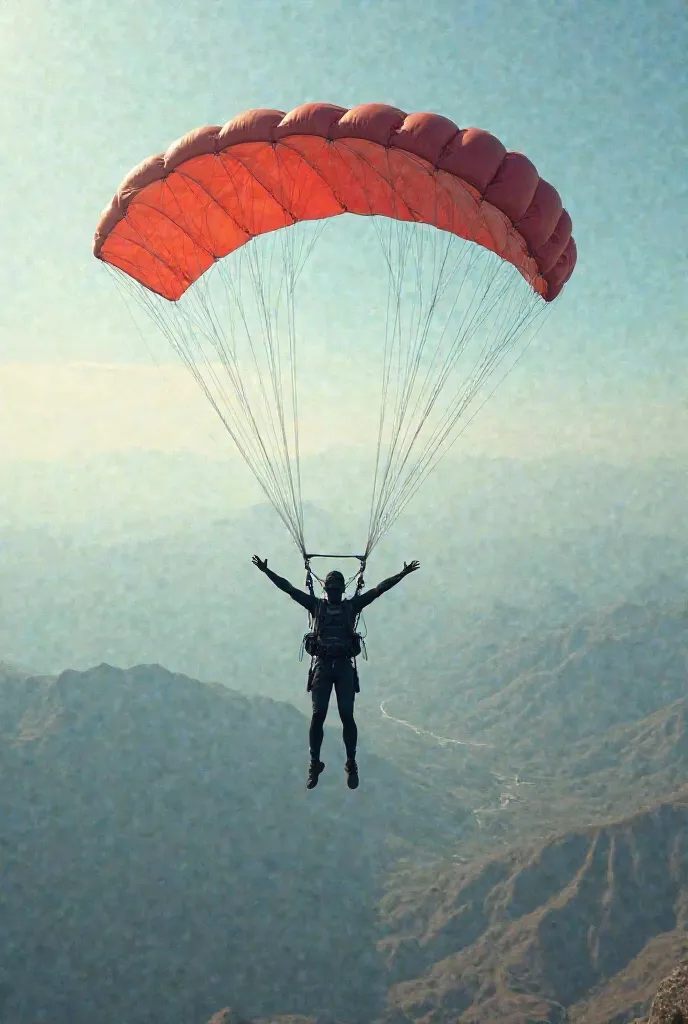 A  is parachuting