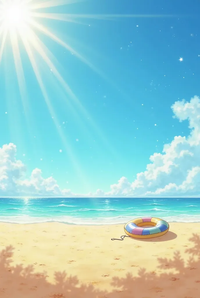 
	2.	Under the Sun – The float is left on the hot sand while the student is swimming. The sun is shining brightly.

(animation drawing)