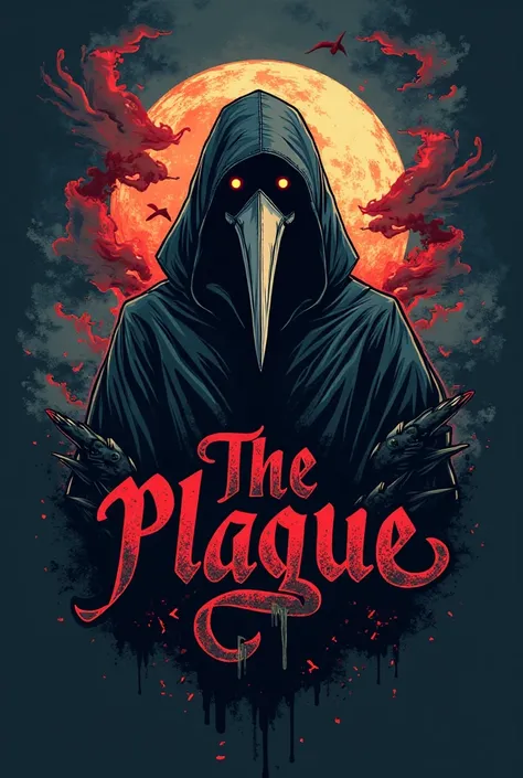 Badge for a named volleyball team "THE PLAGUE "