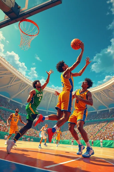 Create the Rio2016 basketball image 