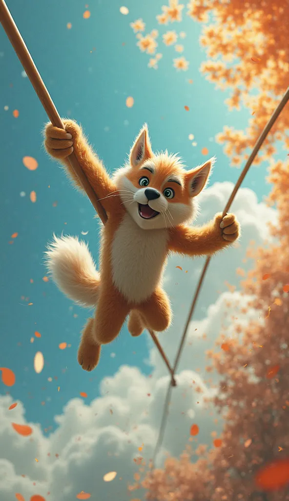 furry man pole vaulting 