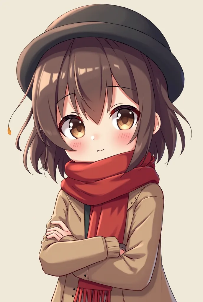  anime with a hat and a scarf around the head, an anime cartoon inspired by Puru,  winner of the pixiv contest, mingei, stylized anime, anime style character, stylized anime,  Chibi Advanced Digital Art, flat anime style,  anime art style Moe , in an anime...