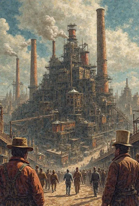  10 drawings that represent the industrial revolution 