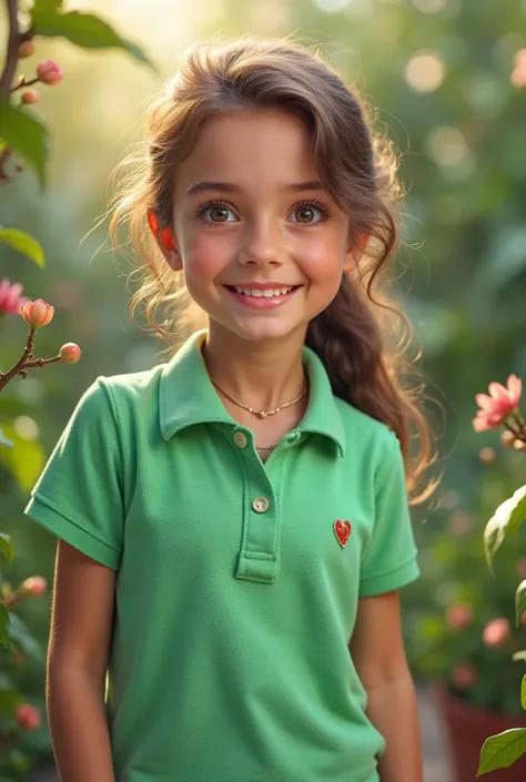 GREEN POLO SHIRT FOR GIRLS  