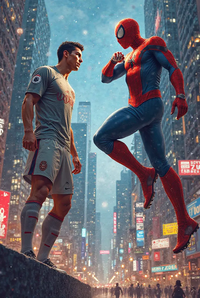 Cristiano Ronaldo and Spider-Man 