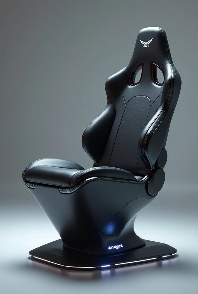 a modern basic gaming chair, with a built in toilet on the bottom