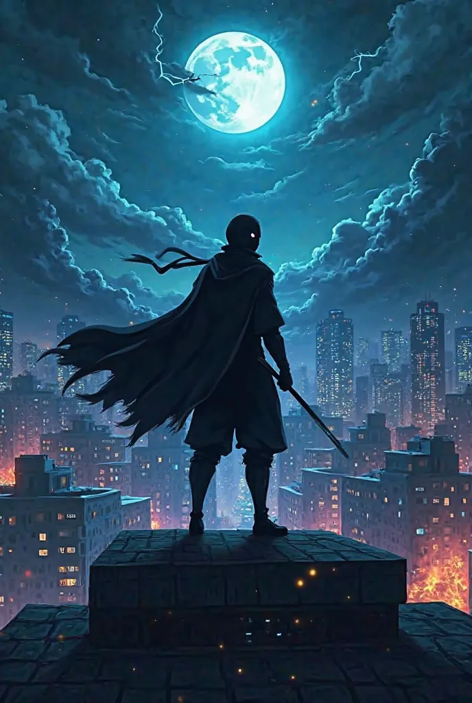 

🎬 SCRIPT FOR THE INTRO - "The Adventures from Stealthy Ninja"

(Scene 1 - City in the Night) 🌃

(We see a dark city, full of neons and skyscrapers.  The moon shines brightly in the sky . Epic music plays with a fast pace.)

🔹  Narrator  ( deep and myster...