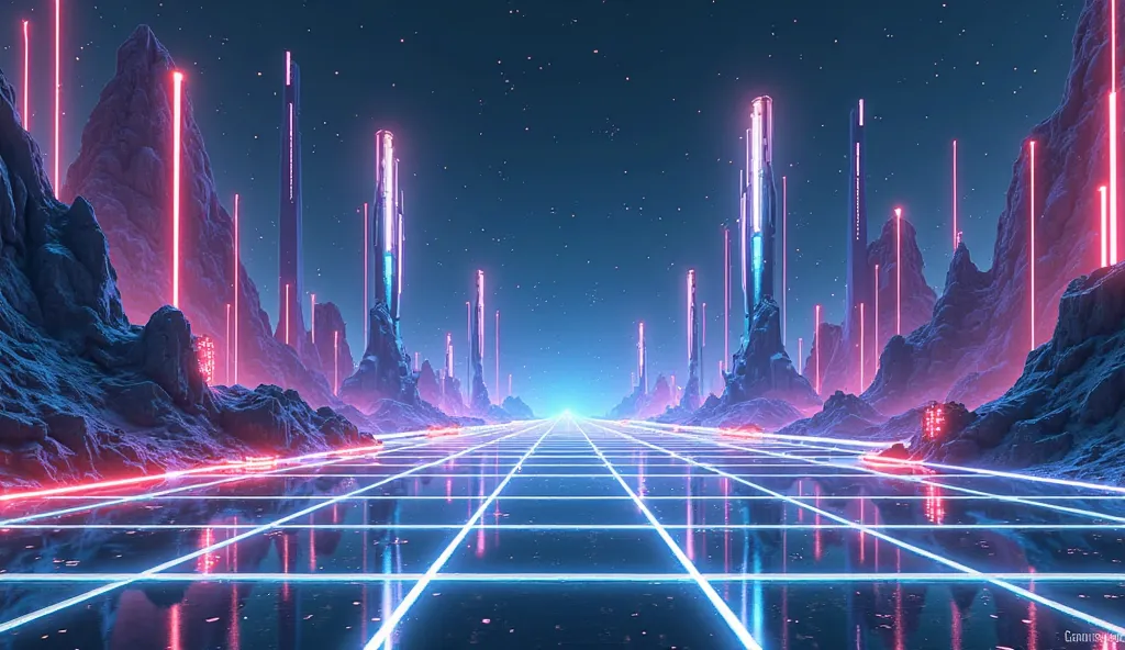 create a digital background like the movie Tron