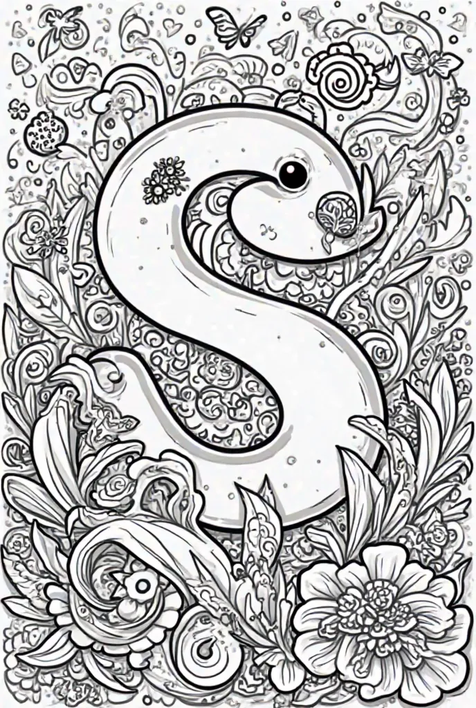 Create me a coloring picture for s