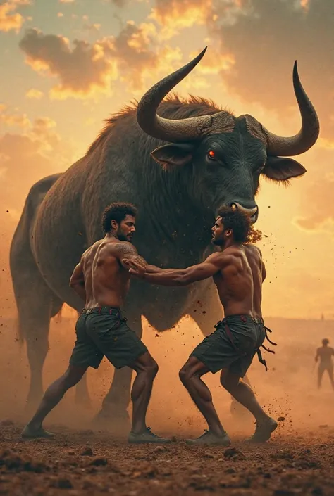 Brazil men fight with monster bull