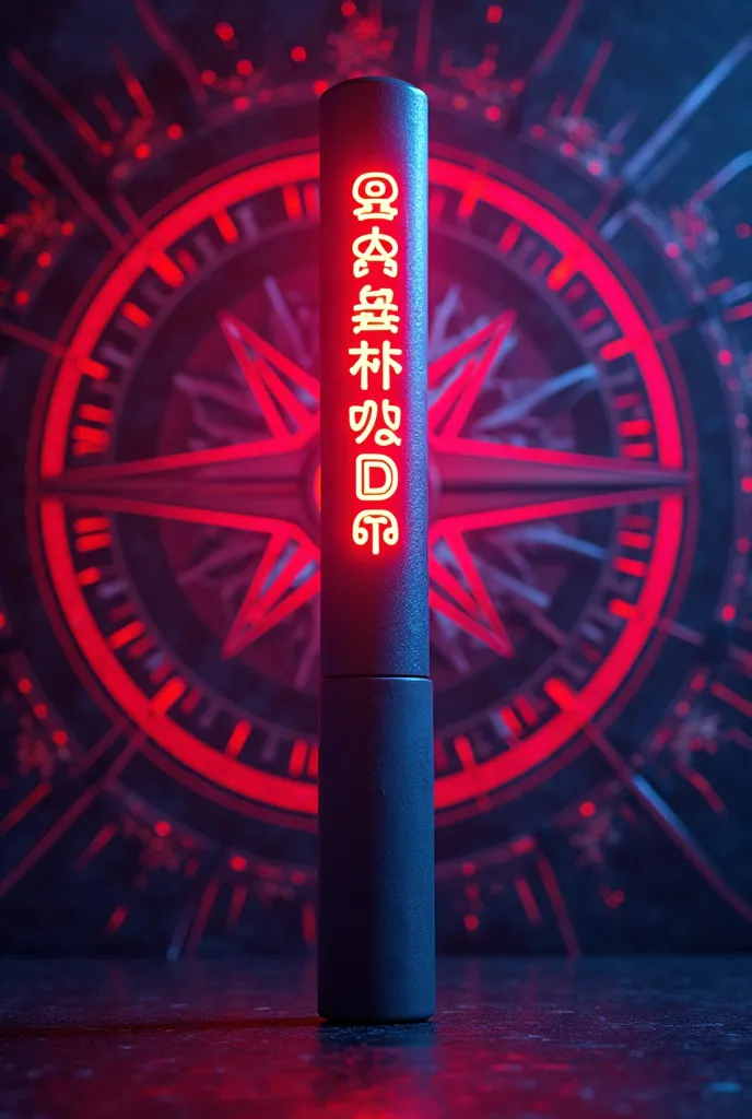 Kpop light stick written Stray S with compass Red more detailed by kpop