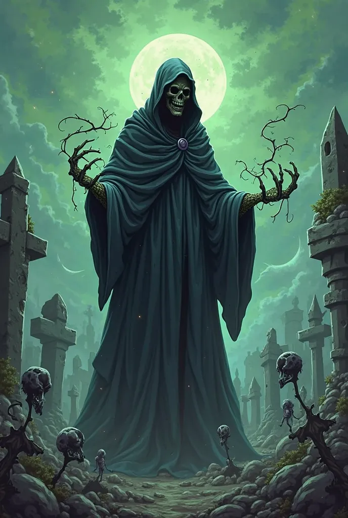 A necromancer in a cartoon