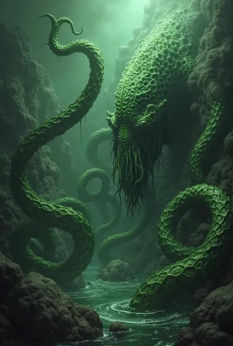 Dark Fantasy Green Tentacles