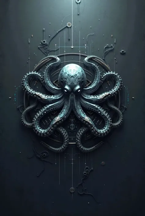 A brand logo. Otherworldly, dystopian, futurist, From a world of octopuses, in High Resolution, creative