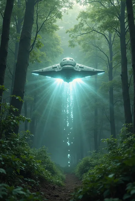 Unidentified anomalous phenomena flying in a huge speed in a forest bast in slow motion seeing the fast its flying 