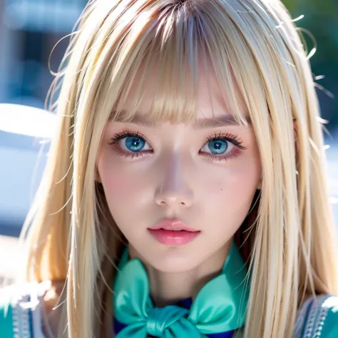 first time々Shiny very beautiful young face 、very beautiful face、 very white beautiful blonde girl 、 super long silky shiny metallic butter platinum blonde hair、 disheveled bangs, sexy cute girl 、Bangs above the eyes、hair above one eye、hair between eyes、ver...