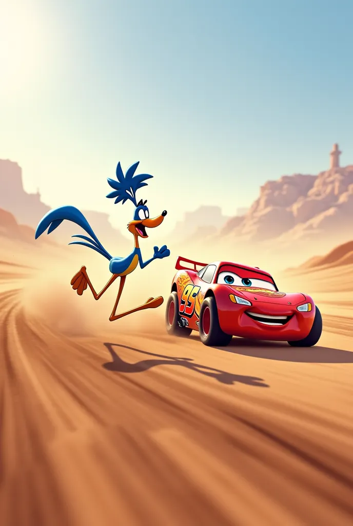 road runner vs lightning mcqueen