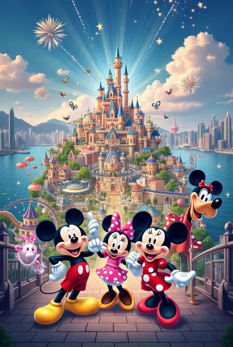 Generate hong kong disneyland poster
