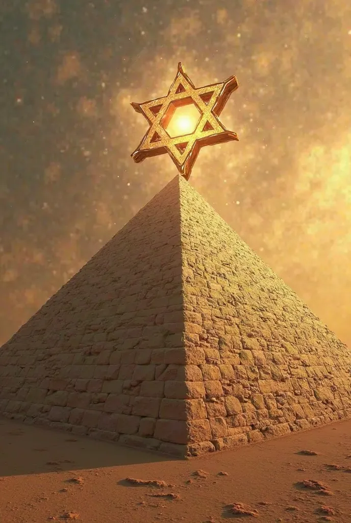 Star of David on top of a pyramid