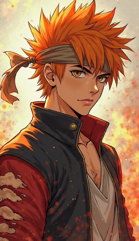 Name: Ryo Taketsu

Ryo is a relentless fighter with sun-kissed skin and wild, flame-orange hair that spikes in every direction. His sharp, hazel eyes hold an untamed fire, always brimming with energy and determination. A faded headband, passed down from hi...