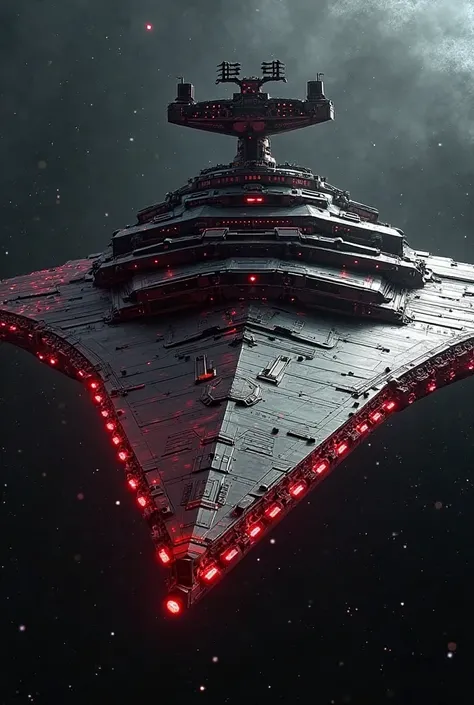 Star Wars imperial star destroyer with black and red colors