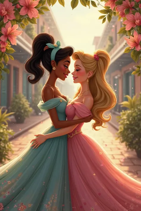 Tiana and Charlotte are in love. Disney