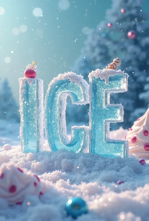 Make this DrakoFrost title that are letters of ice and ice cream