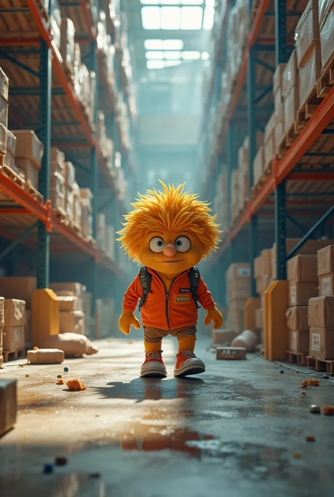 A three-minute story of a familiar cartoon character living in a warehouse 