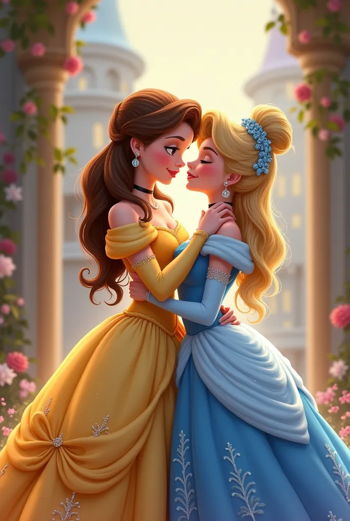 The love between Belle and Cinderella. Disney