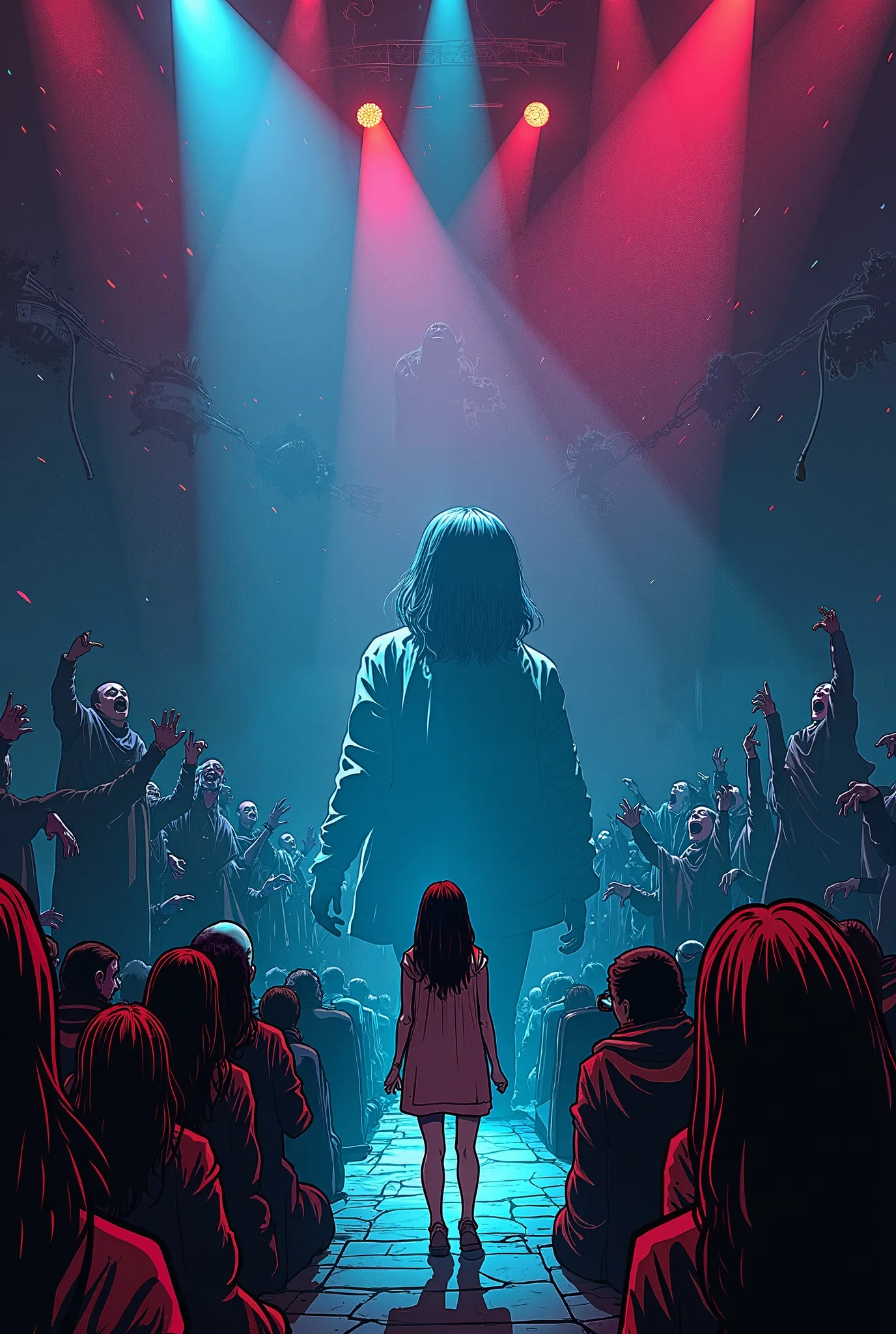 A 14-page comic about a Bilie Eilish concert but one of horror and suspense and that's funny 