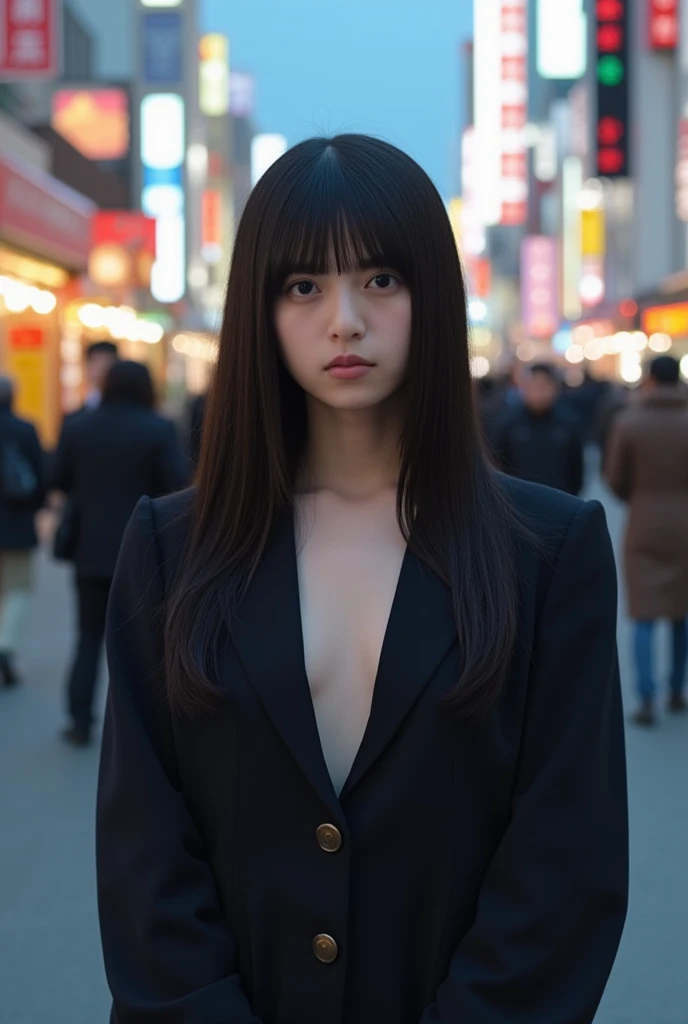 high resolution photo of a young Japanese woman, masterpiece, Great Picture Quality, 複雑な詳細, very detailed,  professional lighting, (sharp concentration), Alone, 1 girl, ( straight long black hair on her face and chest ), Sexy Poses and Sensual Expressions ...